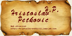 Hristoslav Petković vizit kartica